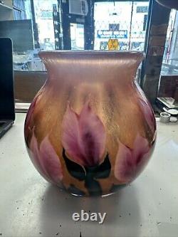 Daniel Lotton 1998 Signed Flower Lotton Art Glass Bowl