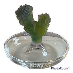 Daum Cactus Pate De Verre Ring Trinket Dish By Hilton McConnico Rare