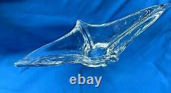 Daum France Freeform 15 Long Heavy Crystal Bowl