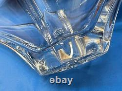 Daum France Freeform 15 Long Heavy Crystal Bowl