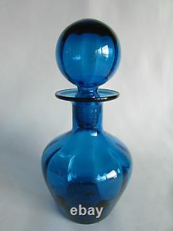 Decanter Genie Bottle Liquor Rainbow Glass Cruet Blue Blown Art Crystal Water