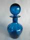 Decanter Genie Bottle Liquor Rainbow Glass Cruet Blue Blown Art Crystal Water