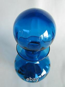 Decanter Genie Bottle Liquor Rainbow Glass Cruet Blue Blown Art Crystal Water