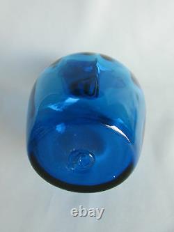 Decanter Genie Bottle Liquor Rainbow Glass Cruet Blue Blown Art Crystal Water