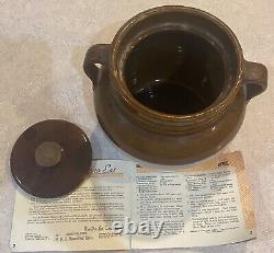 Decorah Iowa F. J. Rosenthal's Sons Ceramic Baked Bean Bowl Crock 1887 Very Rare