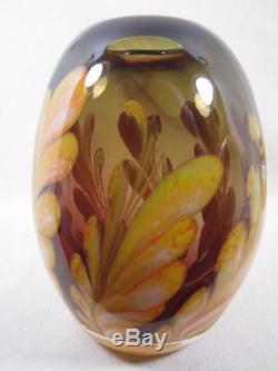 Dominick Labino Art Glass Vase Dated 1982 Excellent Condition