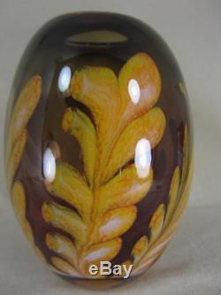 Dominick Labino Art Glass Vase Dated 1982 Excellent Condition