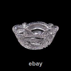 Dorflinger Style American Brilliant Period Intricate Cut Glass Decorative Bowl