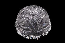 Dorflinger Style American Brilliant Period Intricate Cut Glass Decorative Bowl