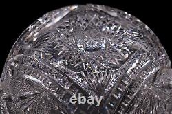 Dorflinger Style American Brilliant Period Intricate Cut Glass Decorative Bowl