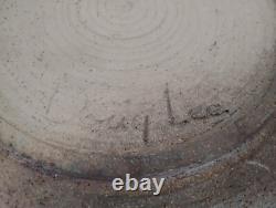 Doug Lee Pottery Hand Carved Bowl 14x5 Signed Mesoamerican