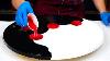 Dramatic U0026 Bold Black U0026 White Hot Red Acrylic Pouring Abstract Canvas Painting Fluid Art