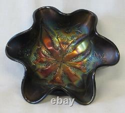 Dugan Anethyst Four Flowers Bowl Dated 1913 VHTF