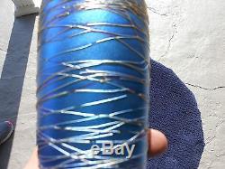 Durand Blue Threaded Vase