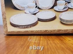 EKCO International Exquisite Fine China Golden Autumn 20 Piece Set New in Box