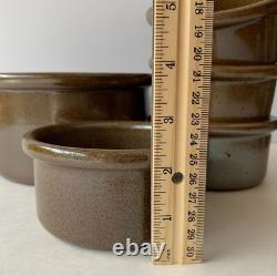 ESLAU Denmark, Vintage ceramic kitchen serving bowls, 5 piece SET with master bowl
