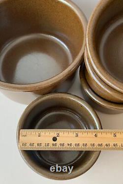 ESLAU Denmark, Vintage ceramic kitchen serving bowls, 5 piece SET with master bowl