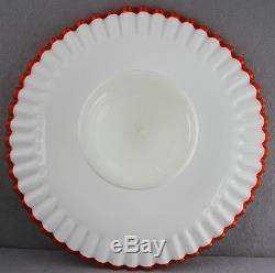 Estate Rare Vintage Fenton Flame Crest Milk Glass 13 Inch Footed Cake Stand