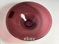 ETHAN ALLEN RARE Pair Pink Purple Handcrafted in Italy Bowls Center Piece WOW