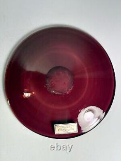 ETHAN ALLEN RARE Pair Pink Purple Handcrafted in Italy Bowls Center Piece WOW