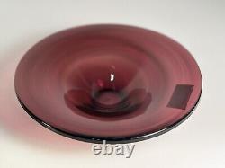 ETHAN ALLEN RARE Pair Pink Purple Handcrafted in Italy Bowls Center Piece WOW
