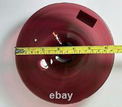 ETHAN ALLEN RARE Pair Pink Purple Handcrafted in Italy Bowls Center Piece WOW