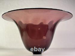 ETHAN ALLEN RARE Pair Pink Purple Handcrafted in Italy Bowls Center Piece WOW