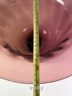 ETHAN ALLEN RARE Pair Pink Purple Handcrafted in Italy Bowls Center Piece WOW