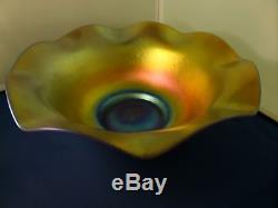 Excellent Steuben Aurene Iridescent Art Glass Bowl- Signed