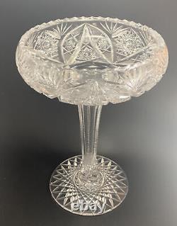 Early 20th Century Compote American Brilliant Cut Glass Wedding Chalice 9.5