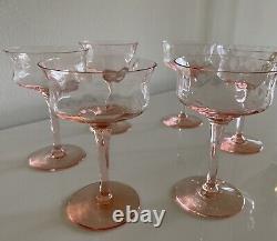 Easter Plates Easter Tableware Pink Depression Glass Dessert Set