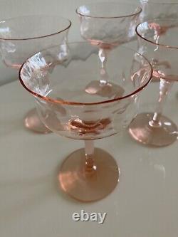 Easter Plates Easter Tableware Pink Depression Glass Dessert Set