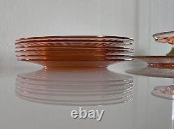 Easter Plates Easter Tableware Pink Depression Glass Dessert Set