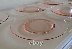 Easter Plates Easter Tableware Pink Depression Glass Dessert Set