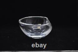 Elsa Peretti Tiffany & Co Thumb Print Dish Bowl Clear Glass 7 Signed