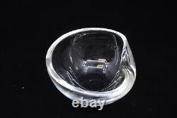 Elsa Peretti Tiffany & Co Thumb Print Dish Bowl Clear Glass 7 Signed