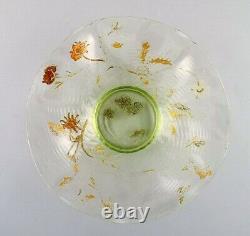 Emile Gallé, France. Antique bowl in mouth-blown art glass. 1870/80's