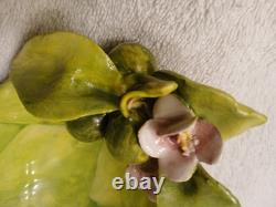 Eva Gordon Footed, 3-D, Hand Painted, Signed Bowl