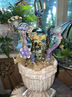 Exotic Mushroom Forest With Mushroom Filled Raindrops By Ryan Messner Glassart