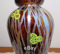 Exquisite Rare Antique Lct Tiffany Favrile Millefiori Art Glass Vase 12