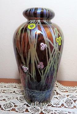 Exquisite Rare Antique Lct Tiffany Favrile Millefiori Art Glass Vase 12