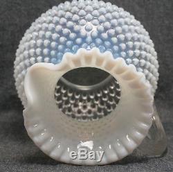 FENTON French Opalescent Hobnail WATER SET PITCHER and 8 BARREL TUMBLERS