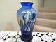 FENTON RARE BLUE ELEPHANT VASE HAND PAINTED LIMITED EDITION #3 OF 5 NO RESERVE