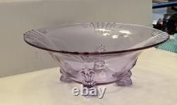 FOSTORIA/halsey GLASS Wisteria ROUND FOOTED CONSOLE BOWL 10 Rare htf Stunning