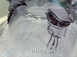 FOSTORIA/halsey GLASS Wisteria ROUND FOOTED CONSOLE BOWL 10 Rare htf Stunning