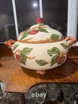 FRANCISCAN Apple Soup Tureen with TWIG HANDLES & FEET USA. Perfect condition