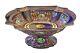 FRENCH LIMOGES Antique Victorian Hand Painted Pedestal Punch Fruit Large Bowl