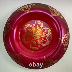 Fenton 1993 Connoisseur Collection Ruby Stretch Rolled Rim Bowl VERY RARE