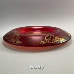 Fenton 1993 Connoisseur Collection Ruby Stretch Rolled Rim Bowl VERY RARE