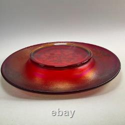 Fenton 1993 Connoisseur Collection Ruby Stretch Rolled Rim Bowl VERY RARE